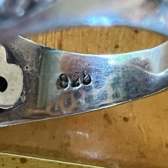 Genuine Jade Sterling Silver Ring Discounted Size 10 - Picture 8 of 11